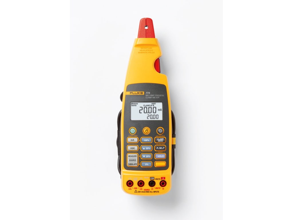 Fluke 773 Milliamp Process Clamp Meter with Loop Power, 4-20 mA and DC Volts Source/Measure