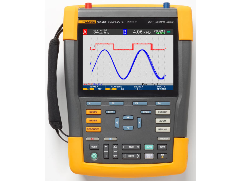 Fluke 190-202-III-S - Color ScopeMeter, 200Mhz, 2 Channel with Software Package