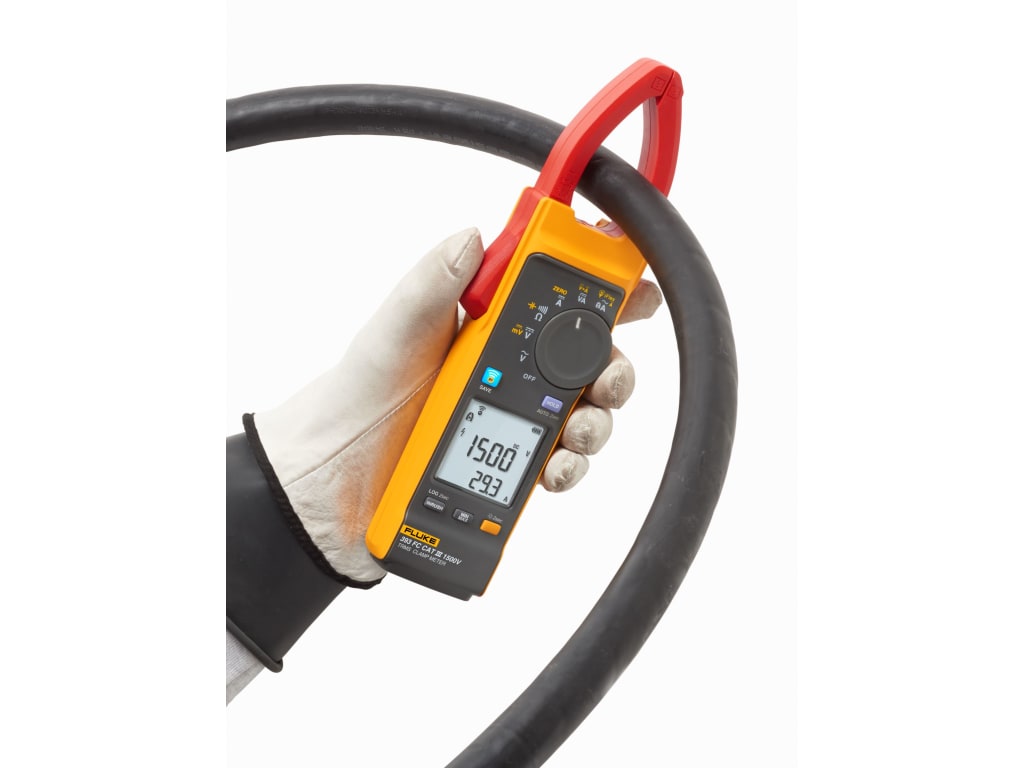 Fluke 393 FC - CAT III 1500V TRMS Wireless Clamp Meter with iFlex (2500 A AC/999.9 A DC)