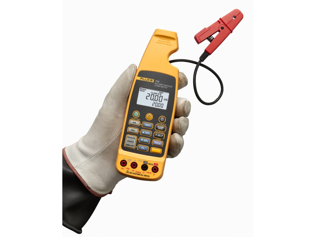 Fluke 773 Milliamp Process Clamp Meter with Loop Power, 4-20 mA and DC Volts Source/Measure